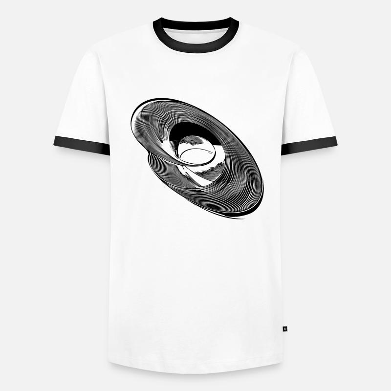 Geometric Circle Ellipses Parabolas Lines Men's Ringer Shirt