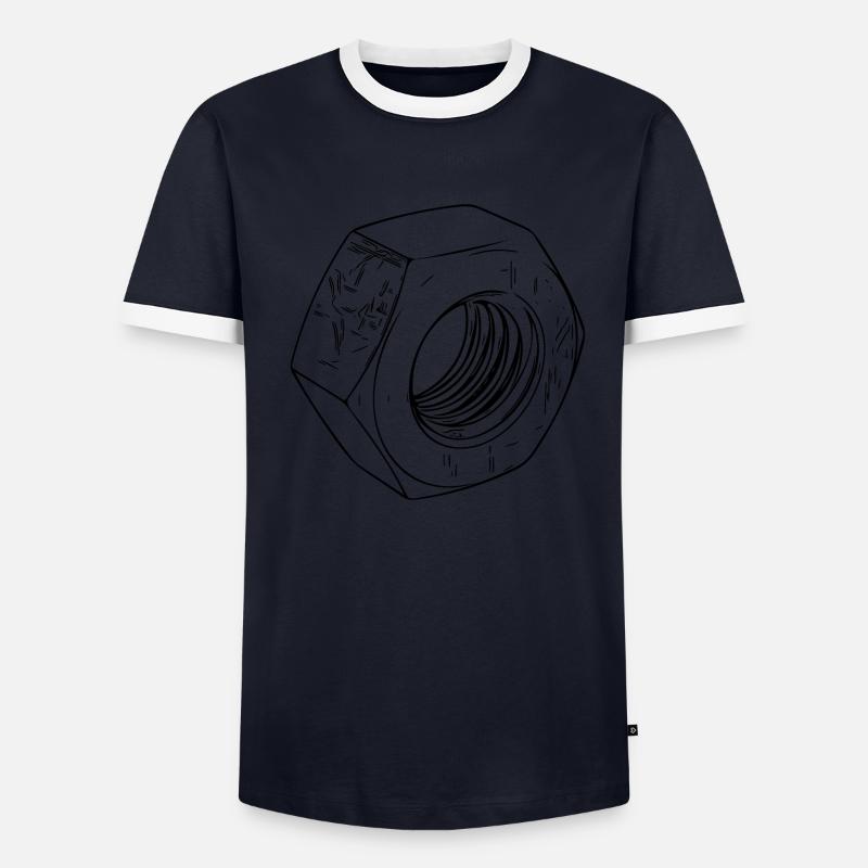 Écrou à vis avec surface rayée T-shirt contrasté Homme