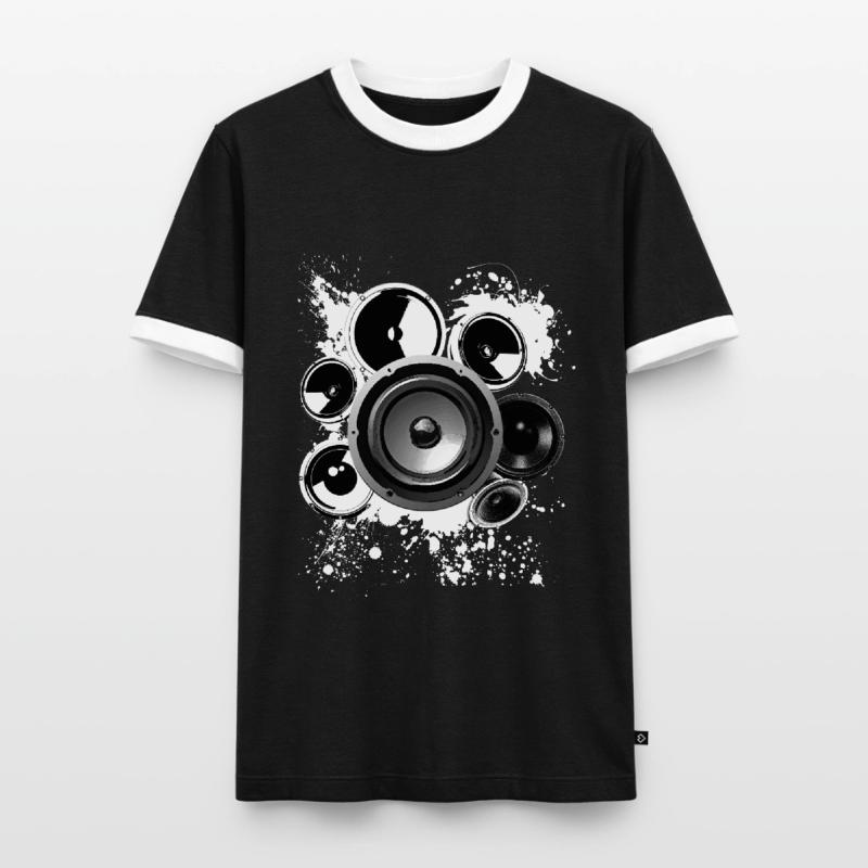 Speaker loudspeaker construction Hifi reference class techno Men's Ringer Shirt
