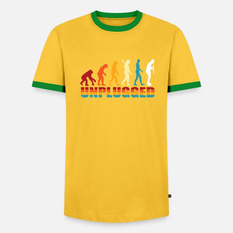 Oboe Evolution - Männer Kontrast-T-Shirt - undefined