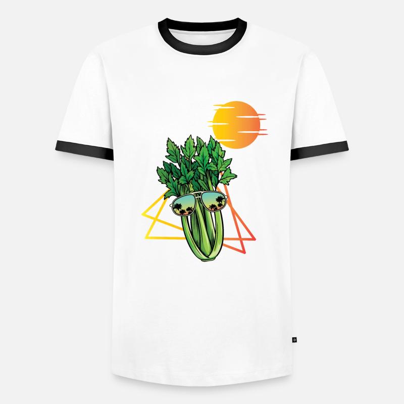 Céleri Rétro T-shirt contrasté Homme