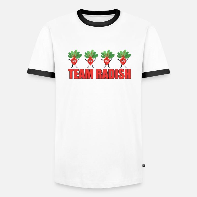 Team Radieschen Männer Kontrast-T-Shirt