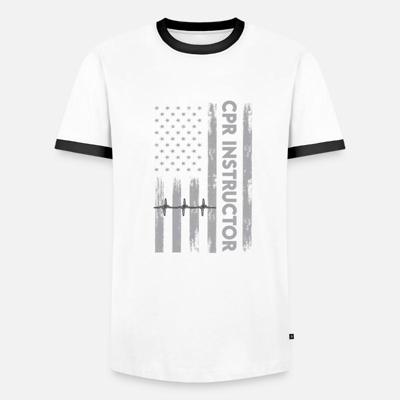 Instructeurs CPR aux États-Unis T-shirt contrasté Homme