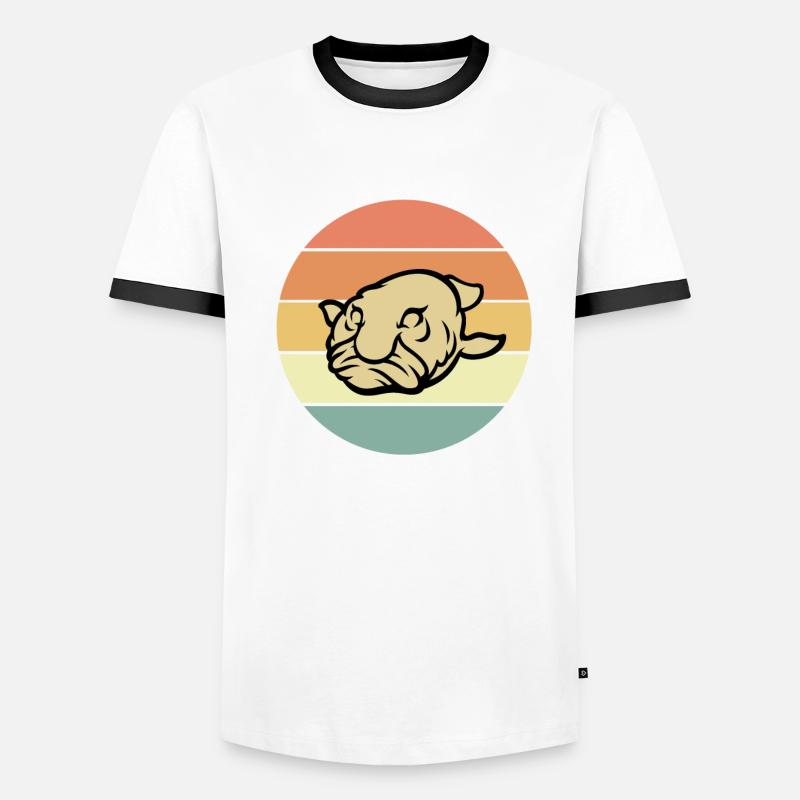 Blobfisch Männer Kontrast-T-Shirt