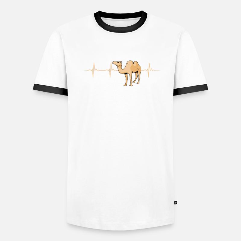 Kamel-herzschlag Männer Kontrast-T-Shirt