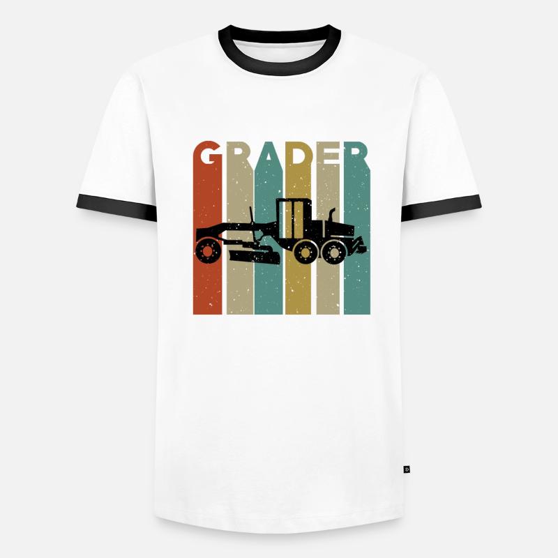 Grader Retro Design Männer Kontrast-T-Shirt
