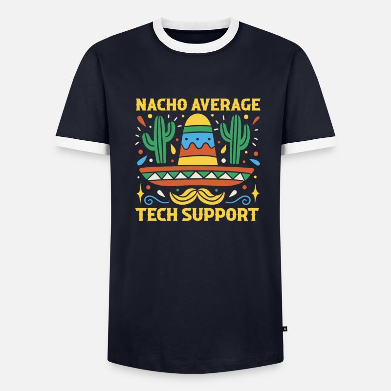 Nacho Durchschnittlicher Technischer Support - Männer Kontrast-T-Shirt - undefined