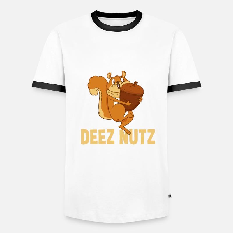 Funny Squirrel Gift Idea Men's Ringer Shirt