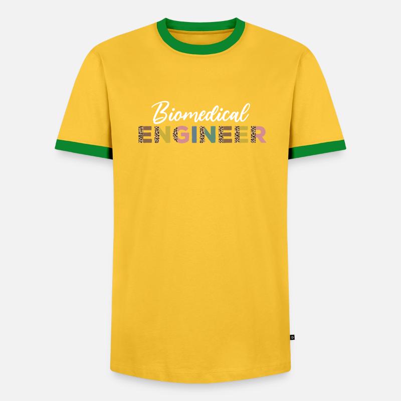 Biomedical Engineer Leopard Pattern - Men's Ringer Shirt - undefined