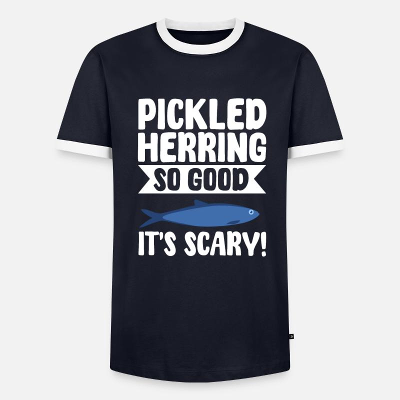 eLustiger Eingelegter Hering Geschenkidee - Männer Kontrast-T-Shirt - undefined