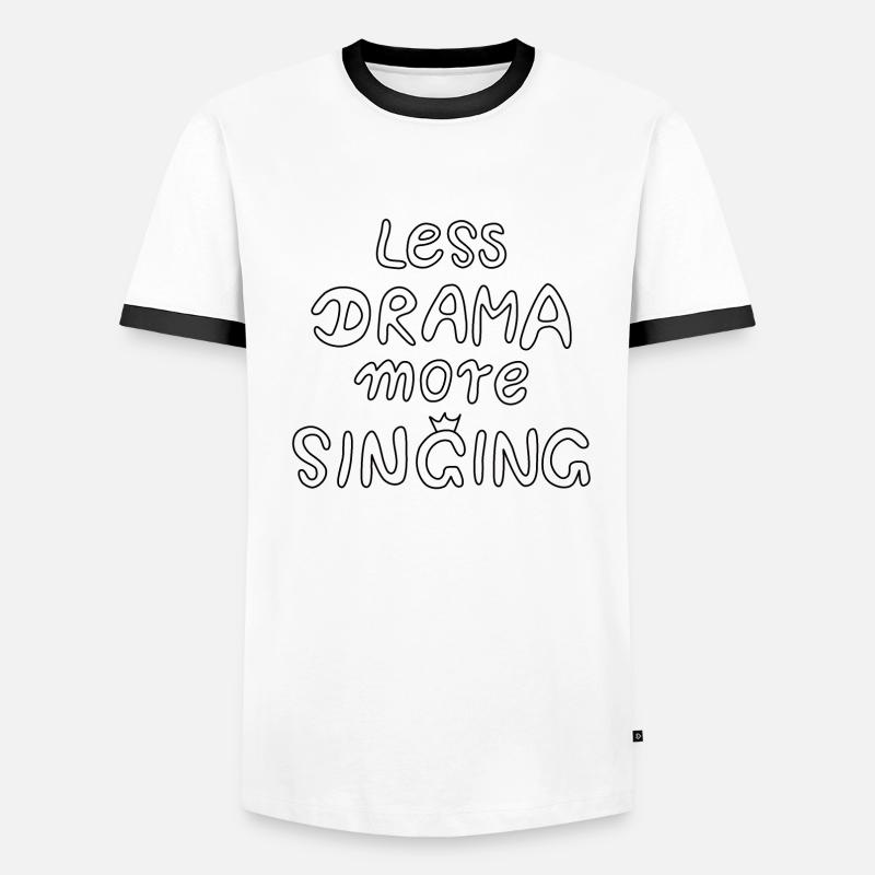 Moins de drame, plus de chant - Noir T-shirt contrasté Homme