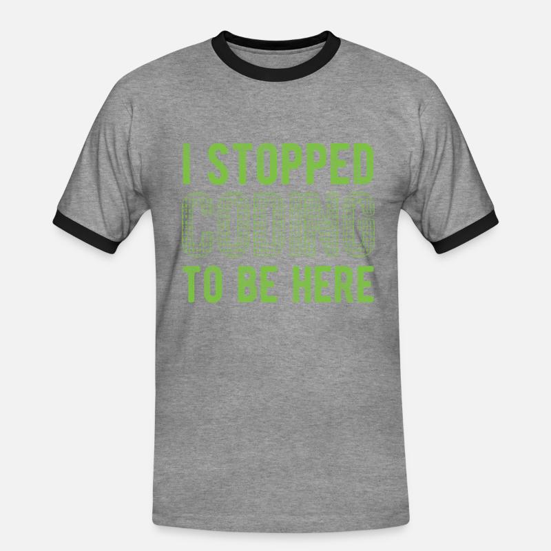 Software Ingenieur Informatiker Programmierer - Männer Kontrast-T-Shirt - Grau meliert/Schwarz
