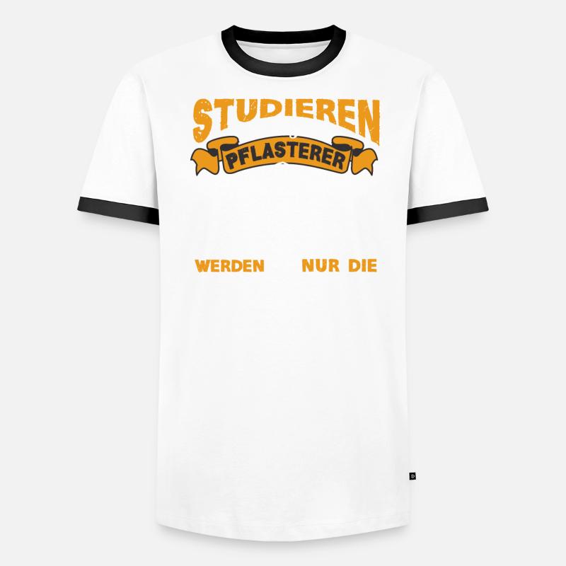 Pflasterer Studieren kann jeder Steinleger werden Männer Kontrast-T-Shirt