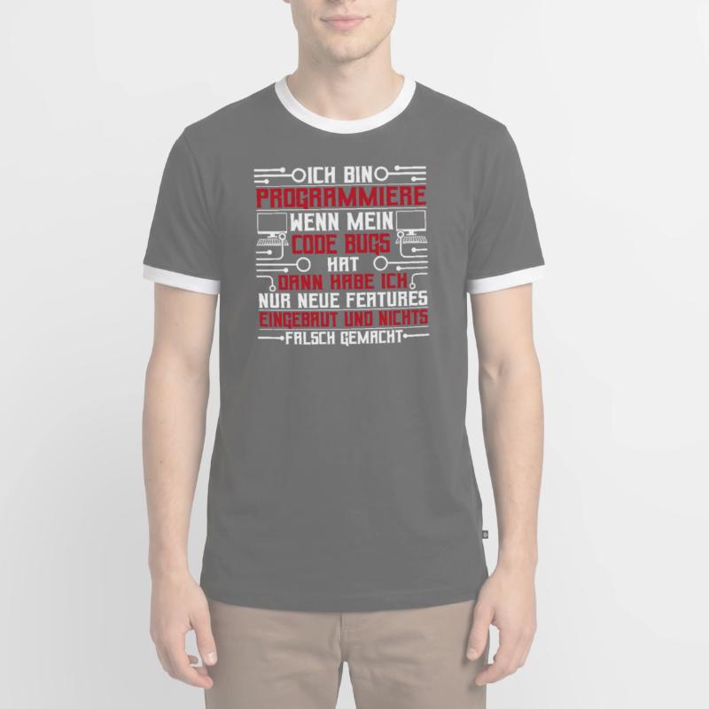 Informatik Admin Programmierer Informatiker Männer Kontrast-T-Shirt