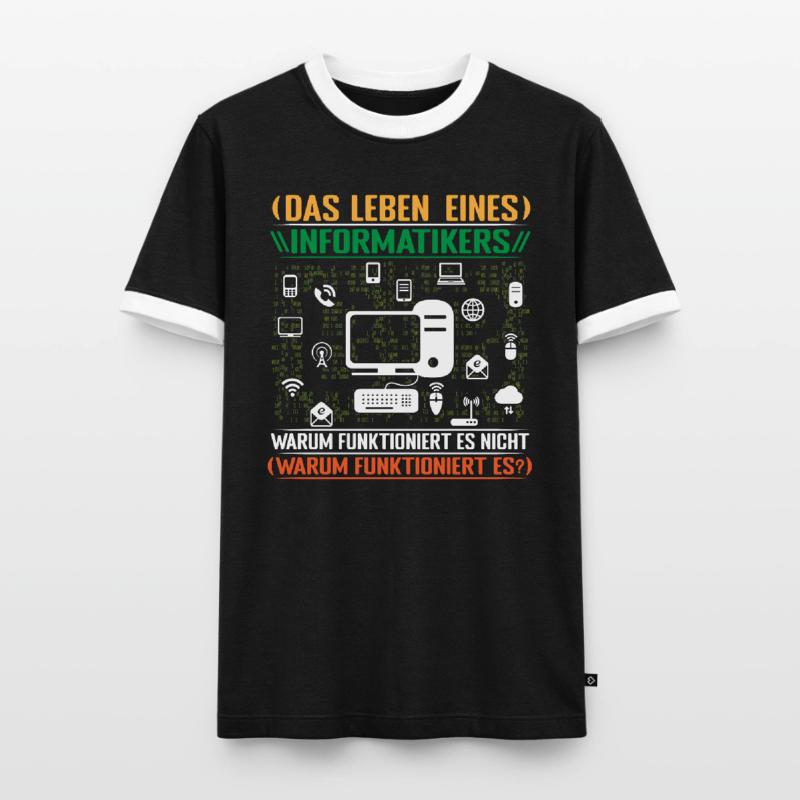 Informatiker Admin Programmierer Programm Männer Kontrast-T-Shirt