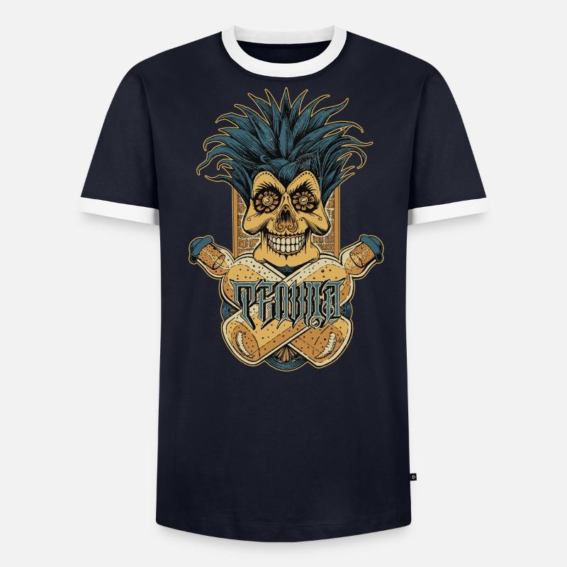 Tequila Männer Kontrast-T-Shirt