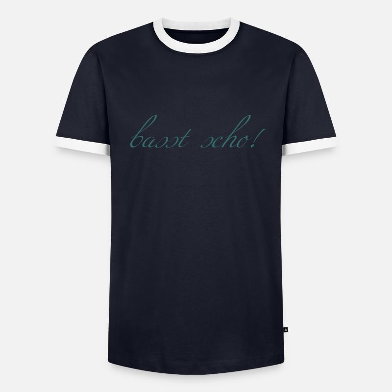 basst scho Männer Kontrast-T-Shirt