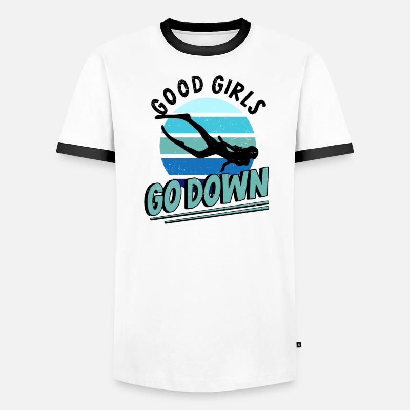 Apnée Plongée Plongeuse plongeur T-shirt contrasté Homme