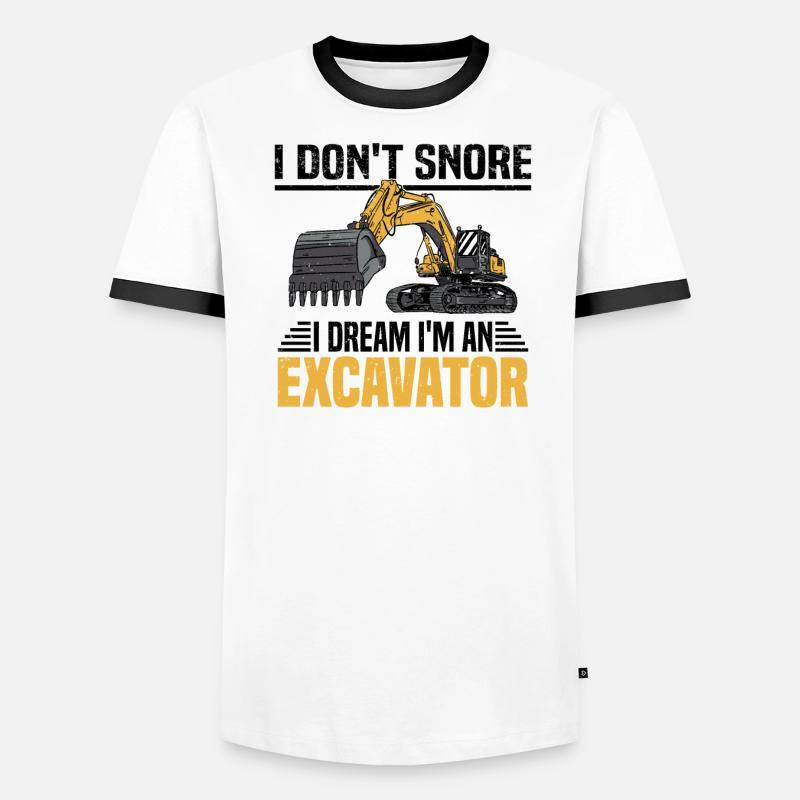 Crawler Excavator Excavator Sorry Construction Machine Men's Ringer Shirt