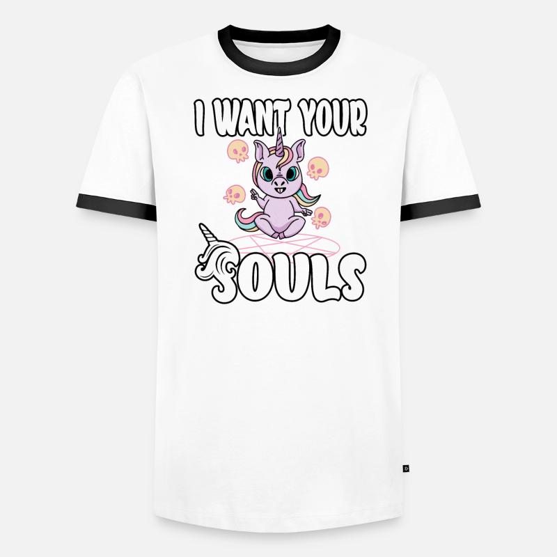 Satan Beelzebub Devil Gothic Pentagram Mystical Men's Ringer Shirt