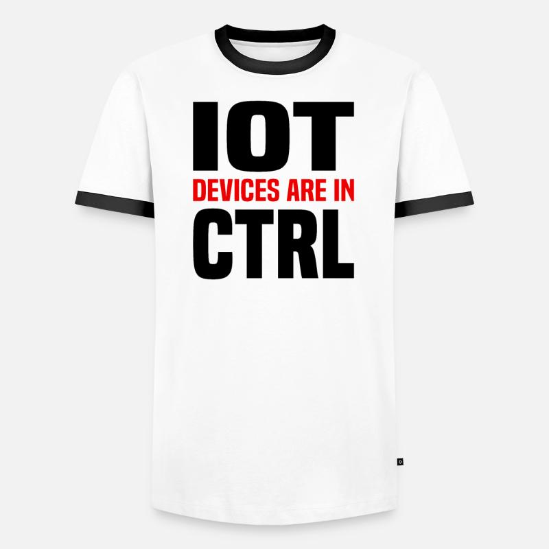 Internet Of Things IOT Programmer Admin IT Men's Ringer Shirt