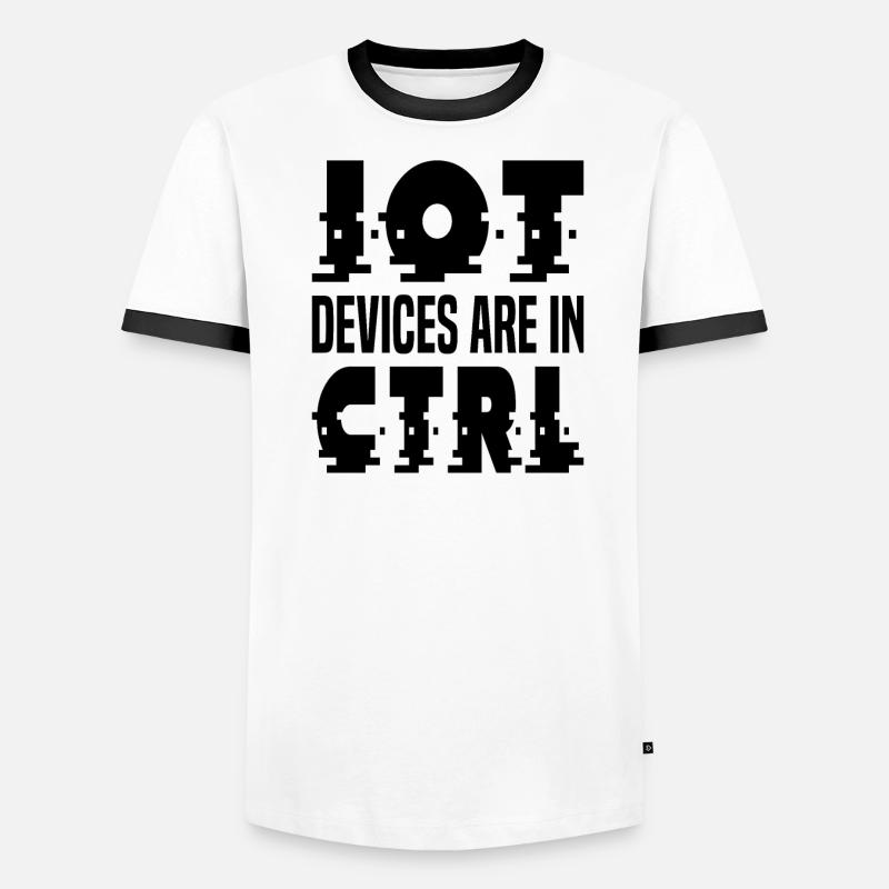 Internet Of Things IOT Programmer Admin IT Men's Ringer Shirt