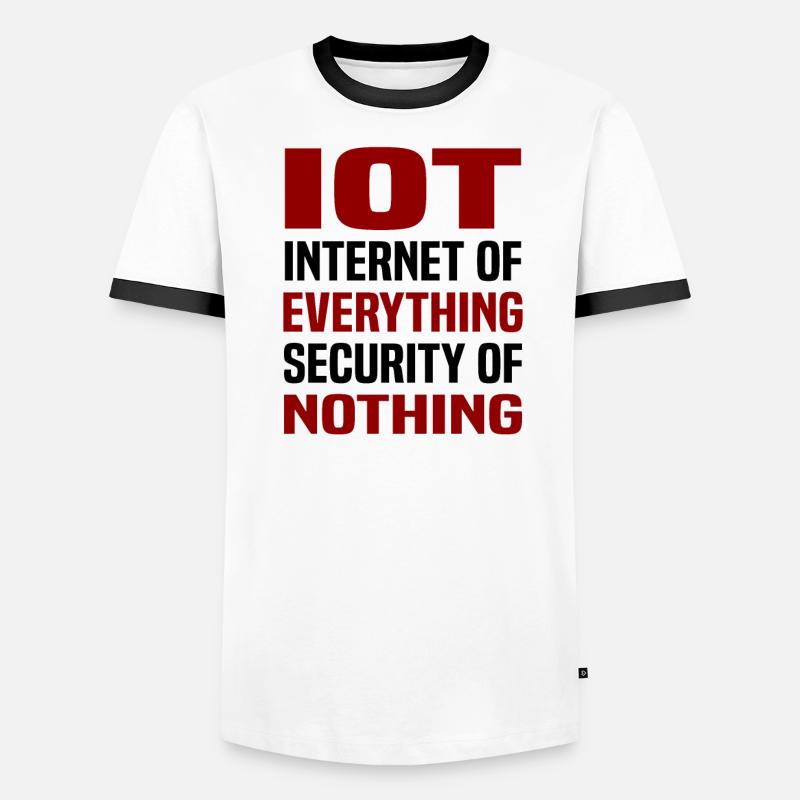 Internet Of Things IOT Programmer Admin IT Men's Ringer Shirt