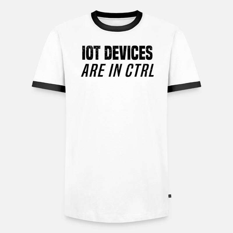 Internet Of Things IOT Programmer Admin IT Men's Ringer Shirt