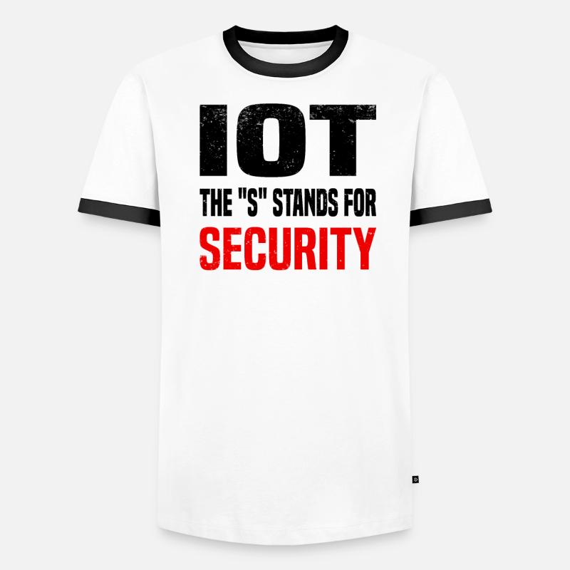 Internet Of Things IOT Programmer Admin IT Men's Ringer Shirt