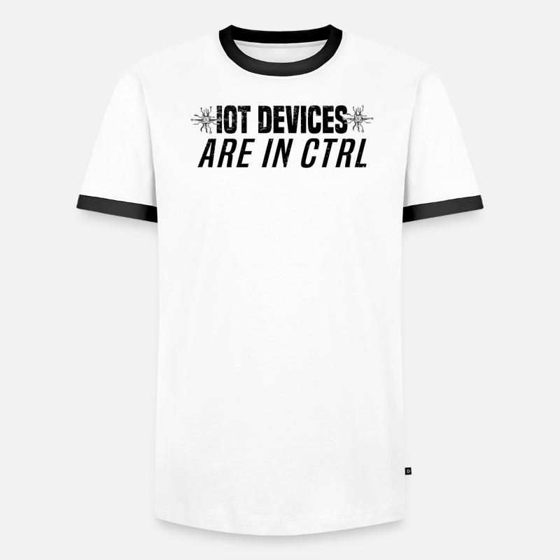 Internet Of Things IOT Programmer Admin IT Men's Ringer Shirt