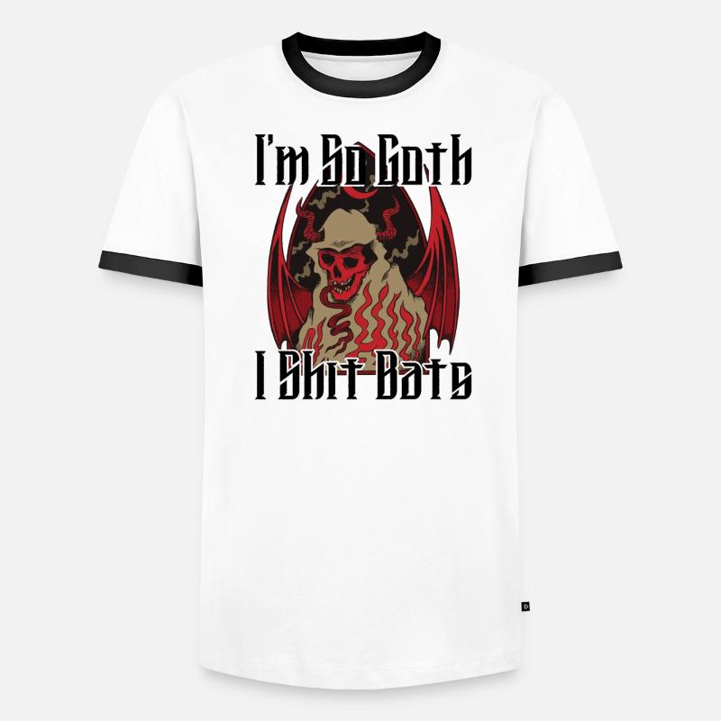 Satan Beelzebub Devil Gothic Pentagram Mystical Men's Ringer Shirt