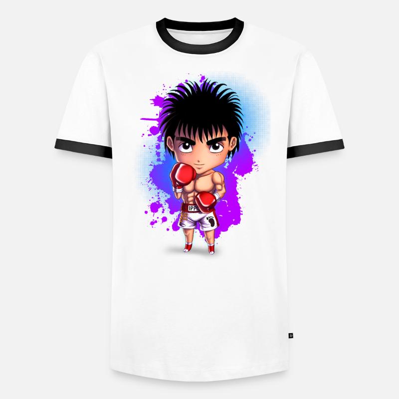 Boxen Chibi Männer Kontrast-T-Shirt