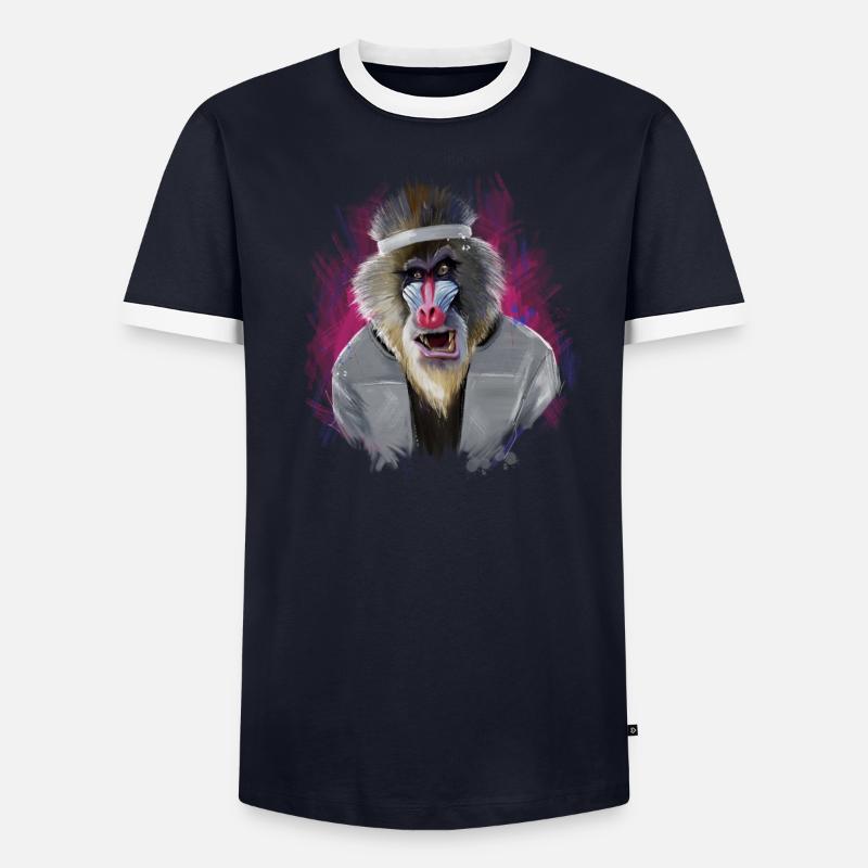 Mandrill Männer Kontrast-T-Shirt