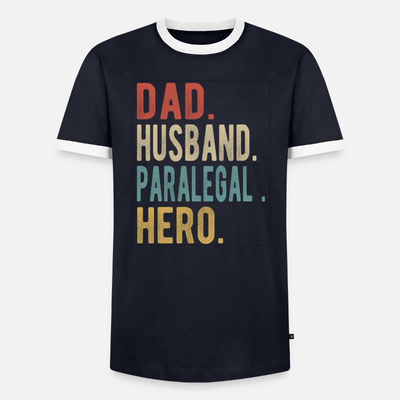 Rechtsassistent Papa Ehemann Held - Männer Kontrast-T-Shirt - undefined