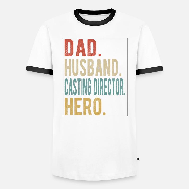 Casting-Direktor: Papa, Ehemann, Held Männer Kontrast-T-Shirt