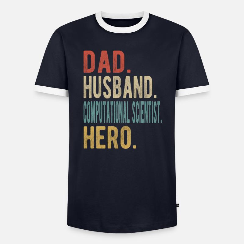 Computerwissenschaftler Vater Ehemann Held - Männer Kontrast-T-Shirt - undefined