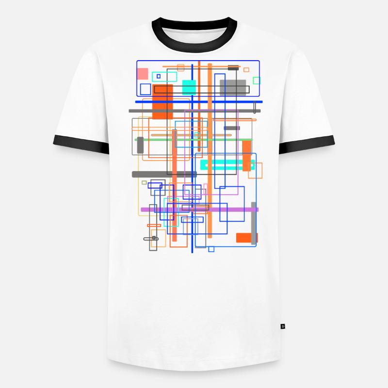 Modèle d’architecture moderne T-shirt contrasté Homme