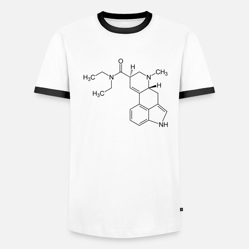 LSD Molekül Männer Kontrast-T-Shirt