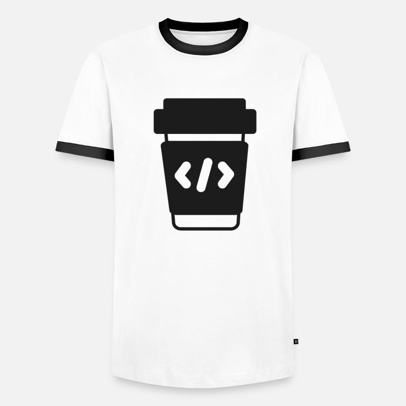 Programmer Coder Coding Coffee Men's Ringer Shirt