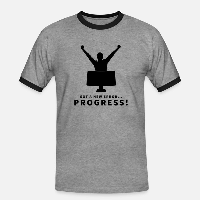 Coder Coding Programmer - Men's Ringer Shirt - heather grey/black