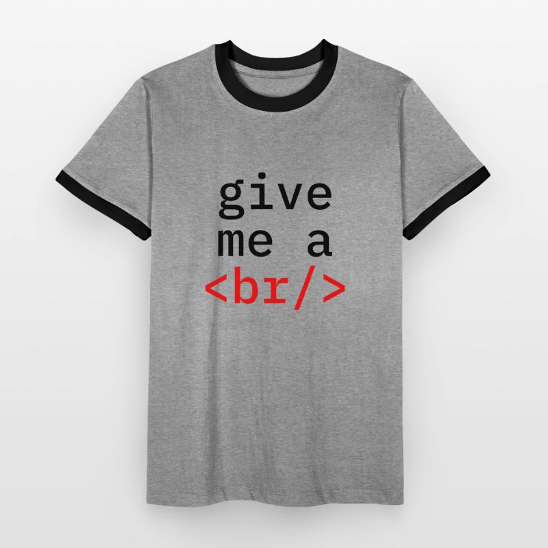 Coder coding break programmer Men's Ringer Shirt