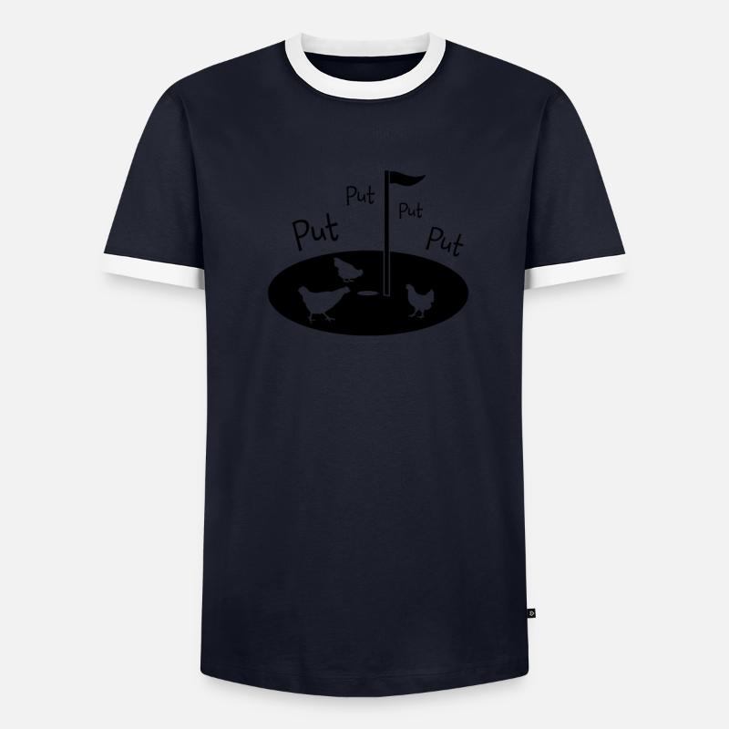 Golf Putter Golf Poulets Poulets T-shirt contrasté Homme