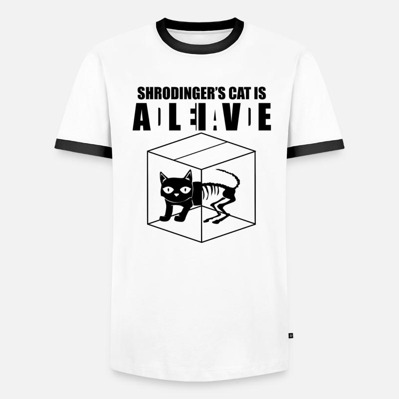 Schrödinger's cat Dead & Alive Student Physics Men's Ringer Shirt