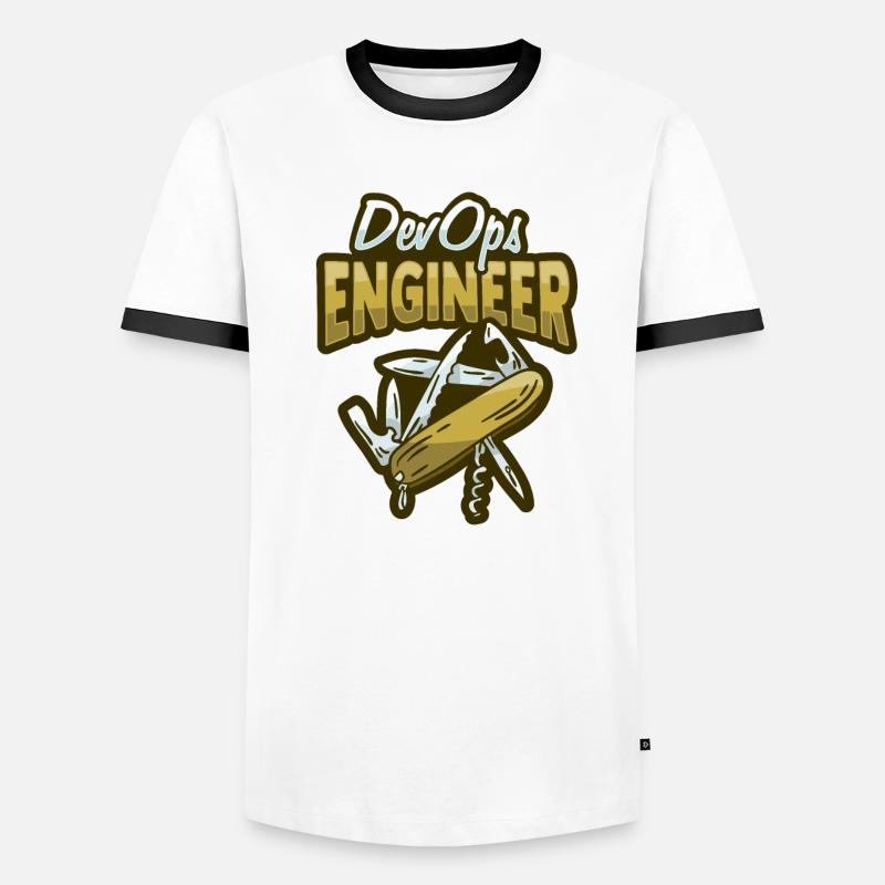 Sys-Admin Entwickler Devops-Ingenieur Männer Kontrast-T-Shirt