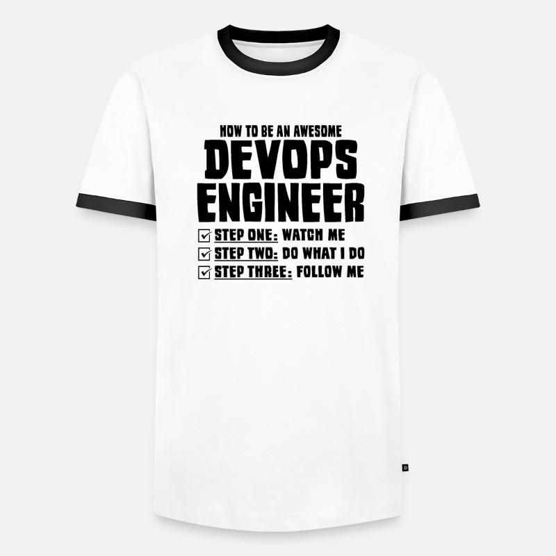 Devops Sys-Admin Entwickler Männer Kontrast-T-Shirt