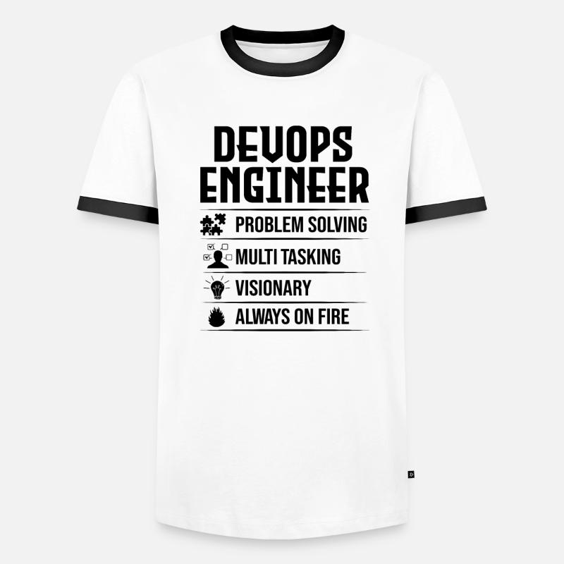 Devops Sys-Admin Entwickler Männer Kontrast-T-Shirt