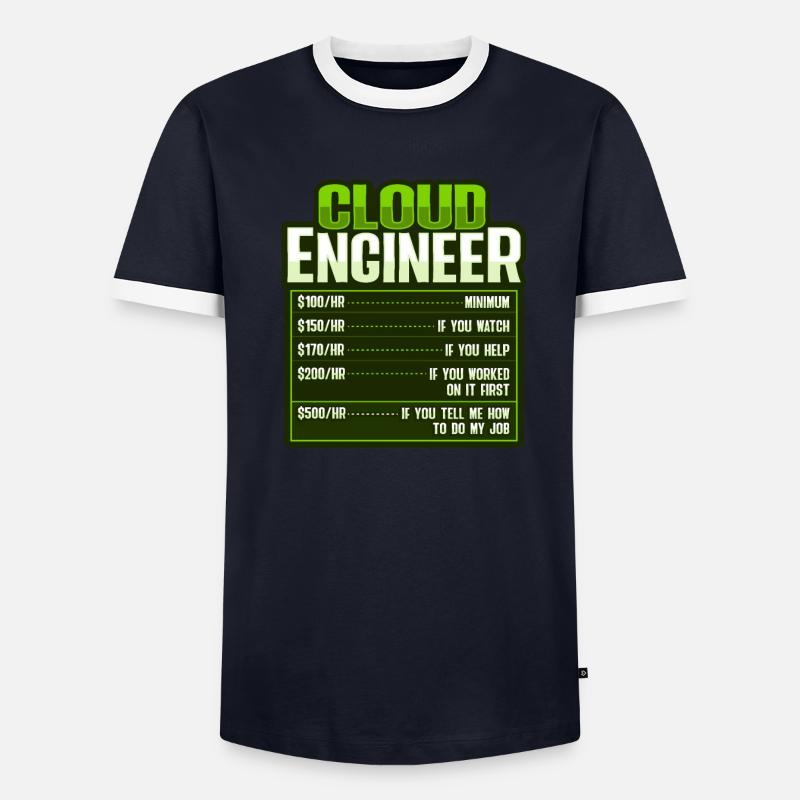 Cloud Administrator Cloud Devops Men's Ringer Shirt