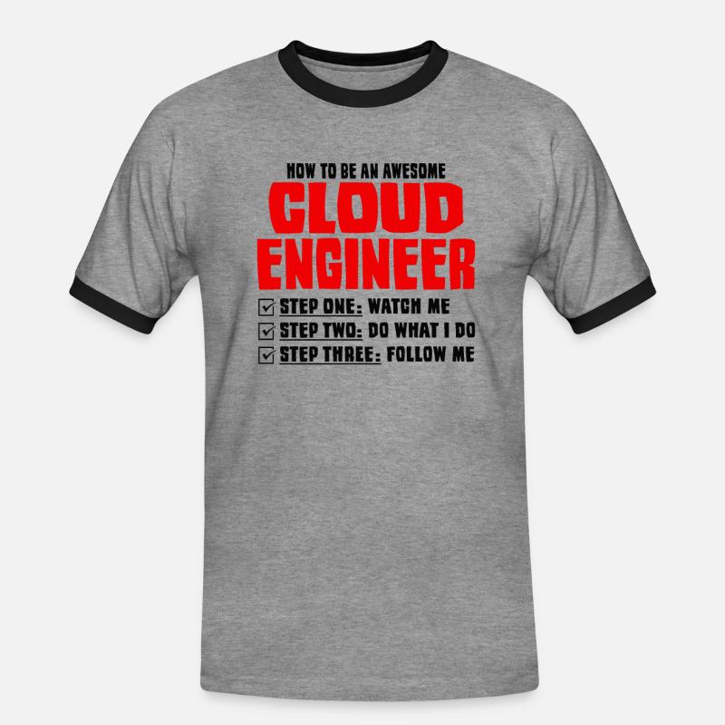 Cloud-Administrator Cloud-Devops - Männer Kontrast-T-Shirt - Grau meliert/Schwarz