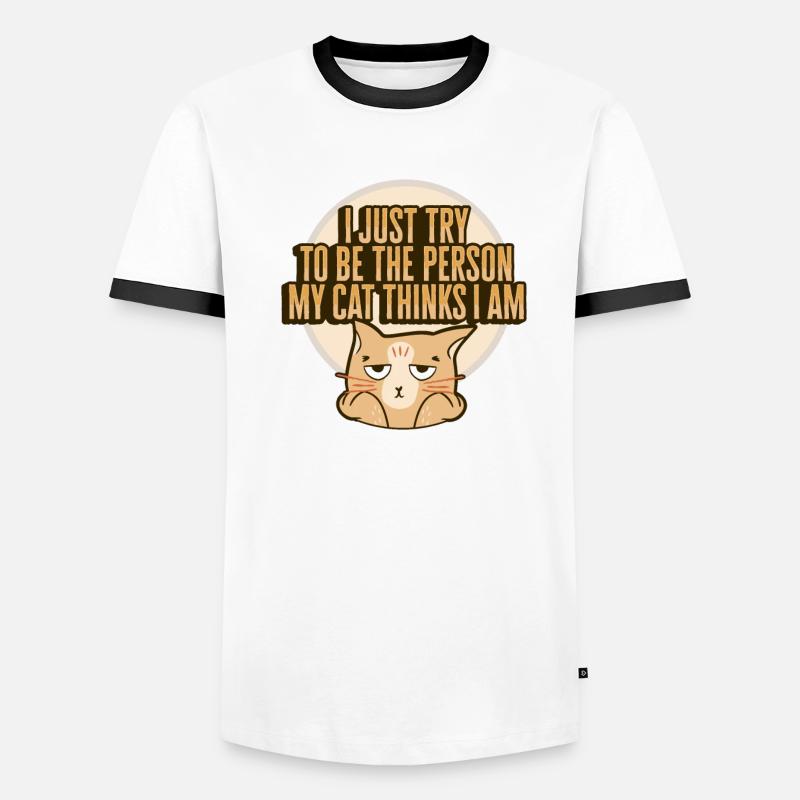 Conception de mème de chat pour une dame de chat T-shirt contrasté Homme