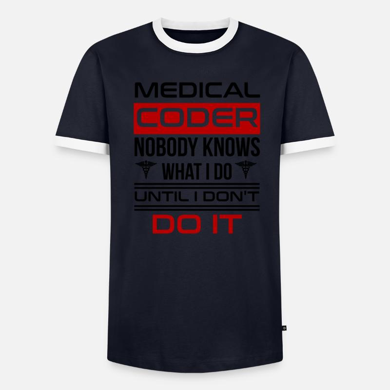 Codeur médical Profession Médical T-shirt contrasté Homme